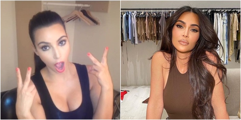 Ким Кардашьян в Instagram раньше и сейчас