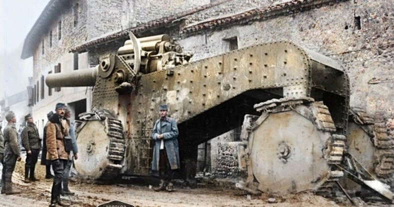 Захват итальянского танка австрийскими войсками в 1917 году